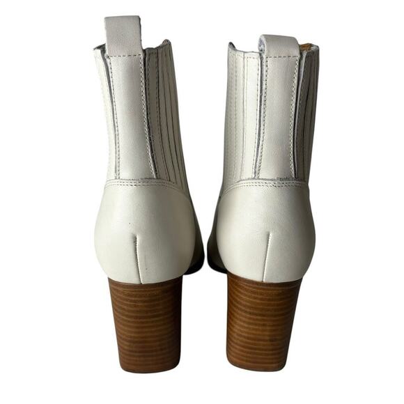 Marc Fisher Lommie Leather Bootie White Size 6 - Picture 5 of 7